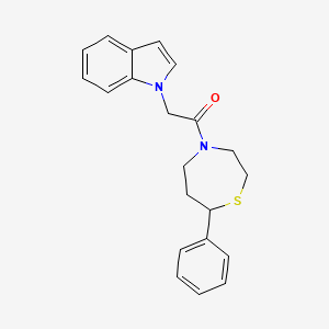 2-(1H-indol-1-yl)-1-(7-phenyl-1,4-thiazepan-4-yl)ethanone