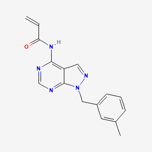 N-[1-[(3-Methylphenyl)methyl]pyrazolo[3,4-d]pyrimidin-4-yl]prop-2-enamide