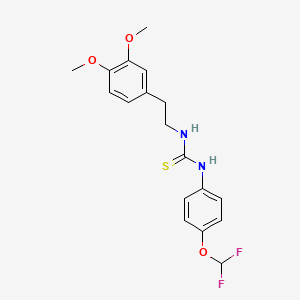 1-[4-(Difluoromethoxy)phenyl]-3-[2-(3,4-dimethoxyphenyl)ethyl]thiourea