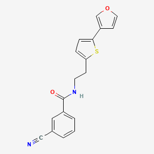 3-cyano-N-(2-(5-(furan-3-yl)thiophen-2-yl)ethyl)benzamide