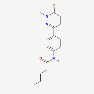 N-(4-(1-methyl-6-oxo-1,6-dihydropyridazin-3-yl)phenyl)pentanamide