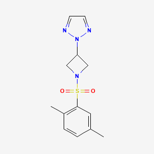 molecular formula C13H16N4O2S B2694758 2-(1-((2,5-dimethylphenyl)sulfonyl)azetidin-3-yl)-2H-1,2,3-triazole CAS No. 2194846-01-8