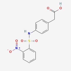 2-[4-(2-Nitrobenzenesulfonamido)phenyl]acetic acid