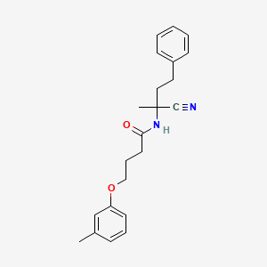 N-(1-cyano-1-methyl-3-phenylpropyl)-4-(3-methylphenoxy)butanamide