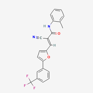 (E)-2-cyano-N-(o-tolyl)-3-(5-(3-(trifluoromethyl)phenyl)furan-2-yl)acrylamide