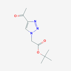 molecular formula C10H15N3O3 B2694784 tert-butyl 2-(4-acetyl-1H-1,2,3-triazol-1-yl)acetate CAS No. 1864058-47-8