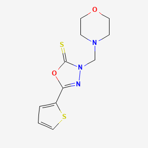 3-(morpholinomethyl)-5-(2-thienyl)-1,3,4-oxadiazole-2(3H)-thione