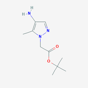 molecular formula C10H17N3O2 B2694808 Tert-butyl 2-(4-amino-5-methylpyrazol-1-yl)acetate CAS No. 2248341-56-0