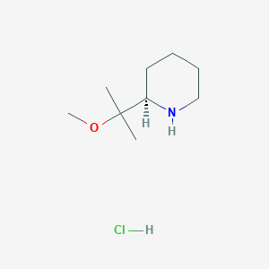 molecular formula C9H20ClNO B2694834 (2R)-2-(2-甲氧丙基)-哌啶;盐酸盐 CAS No. 2550997-09-4