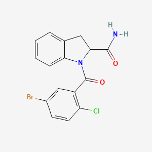 1-(5-Bromo-2-chlorobenzoyl)indoline-2-carboxamide