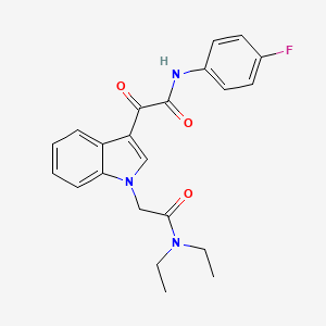 2-[1-[2-(diethylamino)-2-oxoethyl]indol-3-yl]-N-(4-fluorophenyl)-2-oxoacetamide
