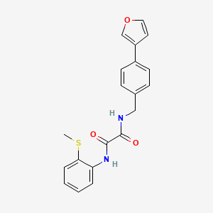 molecular formula C20H18N2O3S B2694855 N1-(4-(呋喃-3-基)苯甲基)-N2-(2-(甲硫基)苯基)草酰胺 CAS No. 2034280-30-1