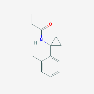 molecular formula C13H15NO B2694856 N-[1-(2-Methylphenyl)cyclopropyl]prop-2-enamide CAS No. 2361641-10-1