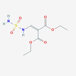 molecular formula C8H14N2O6S B2694858 二乙基{[(氨基磺酰)氨基]甲亚甲基}丙二酸酯 CAS No. 21045-65-8