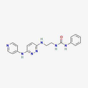 molecular formula C18H19N7O B2694859 1-Phenyl-3-(2-((6-(pyridin-4-ylamino)pyridazin-3-yl)amino)ethyl)urea CAS No. 1021213-56-8