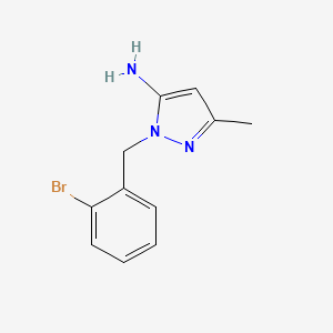 molecular formula C11H12BrN3 B2694866 1-(2-溴苯甲基)-3-甲基-1H-吡唑-5-胺 CAS No. 1247704-54-6