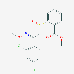 molecular formula C17H15Cl2NO4S B2694868 Methyl 2-{[2-(2,4-dichlorophenyl)-2-(methoxyimino)ethyl]sulfinyl}benzenecarboxylate CAS No. 338400-67-2