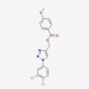 molecular formula C17H13Cl2N3O3 B2694870 [1-(3,4-dichlorophenyl)-1H-1,2,3-triazol-4-yl]methyl 4-methoxybenzenecarboxylate CAS No. 338419-46-8