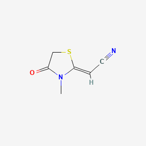 molecular formula C6H6N2OS B2694875 (2Z)-(3-甲基-4-氧代-1,3-噻唑烷-2-基亚甲基)乙腈 CAS No. 50915-54-3