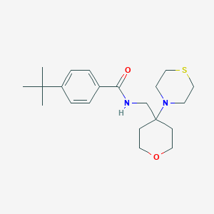 molecular formula C21H32N2O2S B2694893 4-Tert-butyl-N-[(4-thiomorpholin-4-yloxan-4-yl)methyl]benzamide CAS No. 2415465-62-0