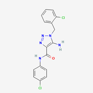 molecular formula C16H13Cl2N5O B2694899 5-氨基-1-(2-氯苯甲基)-N-(4-氯苯基)-1H-1,2,3-三唑-4-羧酰胺 CAS No. 899737-01-0