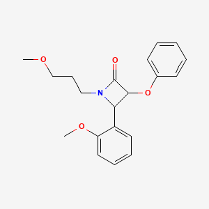 molecular formula C20H23NO4 B2694907 4-(2-Methoxyphenyl)-1-(3-methoxypropyl)-3-phenoxyazetidin-2-one CAS No. 1241638-76-5