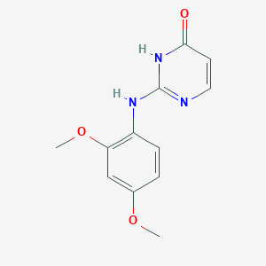 molecular formula C12H13N3O3 B269491 2-(2,4-dimethoxyanilino)-4(3H)-pyrimidinone 