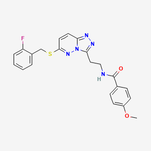 N-(2-(6-((2-fluorobenzyl)thio)-[1,2,4]triazolo[4,3-b]pyridazin-3-yl)ethyl)-4-methoxybenzamide