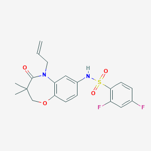 N-(5-allyl-3,3-dimethyl-4-oxo-2,3,4,5-tetrahydrobenzo[b][1,4]oxazepin-7-yl)-2,4-difluorobenzenesulfonamide