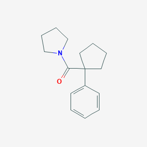 molecular formula C16H21NO B269492 1-(1-Phenylcyclopentanecarbonyl)pyrrolidine 