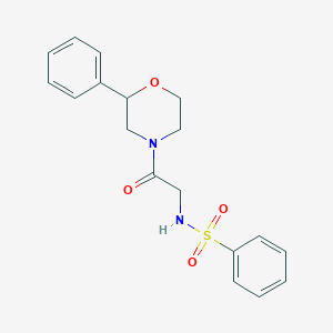 N-(2-oxo-2-(2-phenylmorpholino)ethyl)benzenesulfonamide