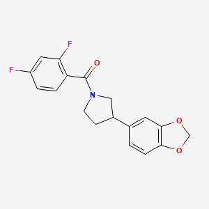 (3-(Benzo[d][1,3]dioxol-5-yl)pyrrolidin-1-yl)(2,4-difluorophenyl)methanone