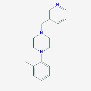 molecular formula C17H21N3 B269493 1-(2-Methylphenyl)-4-(3-pyridinylmethyl)piperazine 