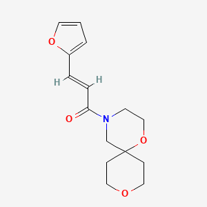(E)-3-(furan-2-yl)-1-(1,9-dioxa-4-azaspiro[5.5]undecan-4-yl)prop-2-en-1-one