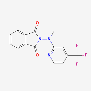 molecular formula C15H10F3N3O2 B2694938 2-[Methyl-[4-(trifluoromethyl)pyridin-2-yl]amino]isoindole-1,3-dione CAS No. 883031-31-0