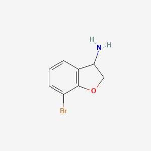 B2694943 7-Bromo-2,3-dihydro-1-benzofuran-3-amine CAS No. 1019631-11-8
