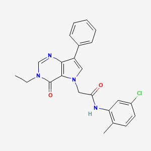 N-(5-chloro-2-methylphenyl)-2-(3-ethyl-4-oxo-7-phenyl-3,4-dihydro-5H-pyrrolo[3,2-d]pyrimidin-5-yl)acetamide