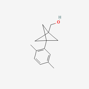 molecular formula C14H18O B2694968 [3-(2,5-Dimethylphenyl)-1-bicyclo[1.1.1]pentanyl]methanol CAS No. 2287275-11-8
