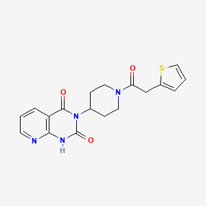 3-(1-(2-(thiophen-2-yl)acetyl)piperidin-4-yl)pyrido[2,3-d]pyrimidine-2,4(1H,3H)-dione