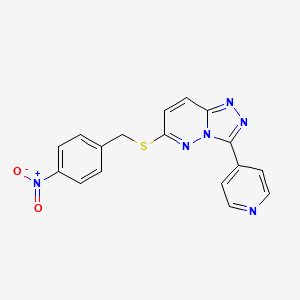 6-[(4-Nitrophenyl)methylsulfanyl]-3-pyridin-4-yl-[1,2,4]triazolo[4,3-b]pyridazine