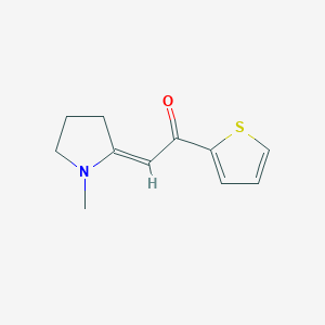 molecular formula C11H13NOS B269498 1-Methyl-2-[(2-thienylcarbonyl)methylidene]pyrrolidine 