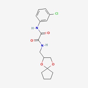 N1-(1,4-dioxaspiro[4.4]nonan-2-ylmethyl)-N2-(3-chlorophenyl)oxalamide