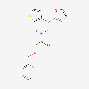 molecular formula C19H19NO3S B2694983 N-[2-(Furan-2-yl)-2-thiophen-3-ylethyl]-2-phenylmethoxyacetamide CAS No. 2415555-78-9