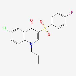 molecular formula C18H15ClFNO3S B2695008 6-chloro-3-((4-fluorophenyl)sulfonyl)-1-propylquinolin-4(1H)-one CAS No. 899217-39-1