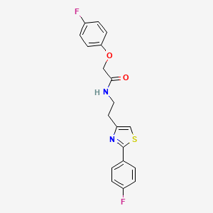 molecular formula C19H16F2N2O2S B2695019 2-(4-fluorophenoxy)-N-[2-[2-(4-fluorophenyl)-1,3-thiazol-4-yl]ethyl]acetamide CAS No. 946251-53-2