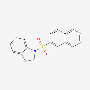 molecular formula C18H15NO2S B2695035 (2-Naphthylsulfonyl)indoline CAS No. 326007-87-8