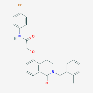 molecular formula C25H23BrN2O3 B2695044 N-(4-bromophenyl)-2-[[2-[(2-methylphenyl)methyl]-1-oxo-3,4-dihydroisoquinolin-5-yl]oxy]acetamide CAS No. 850908-68-8