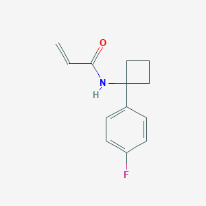 molecular formula C13H14FNO B2695046 N-[1-(4-Fluorophenyl)cyclobutyl]prop-2-enamide CAS No. 2361642-54-6