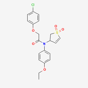 molecular formula C20H20ClNO5S B2695047 2-(4-氯苯氧基)-N-(1,1-二氧杂-2,3-二氢噻吩-3-基)-N-(4-乙氧苯基)乙酰胺 CAS No. 863020-88-6