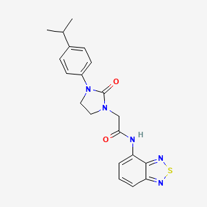 molecular formula C20H21N5O2S B2695049 N-(苯并[c][1,2,5]噻二唑-4-基)-2-(3-(4-异丙基苯基)-2-氧代咪唑啉-1-基)乙酰胺 CAS No. 1324349-63-4